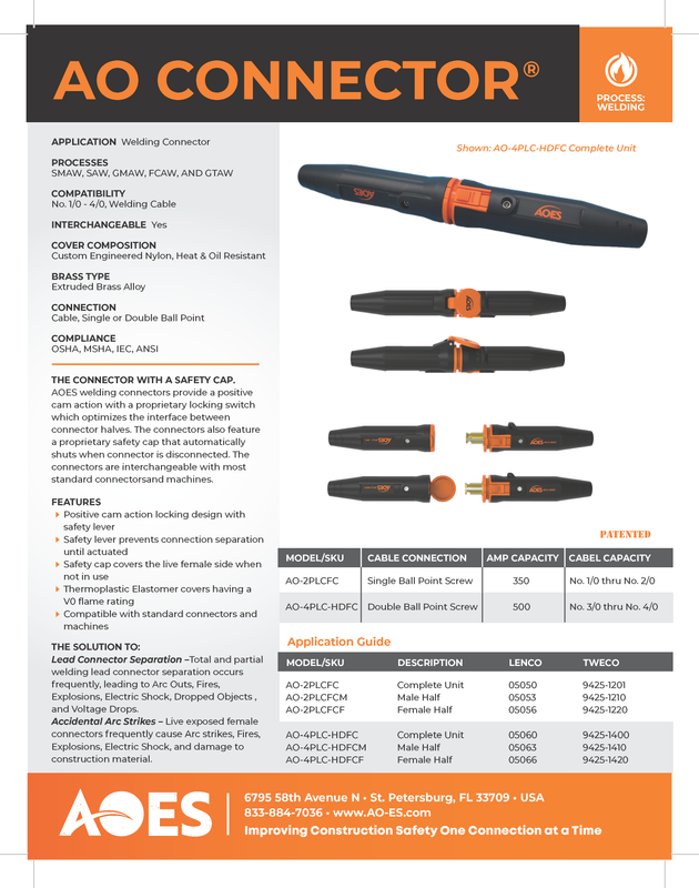 AO Connector - Standard Welding Connector with Safety Cap